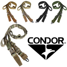Condor US1009 STRYKE Tactical Two Point Bungee Rifle Sling- OD Green/ Black/ Tan/ MultiCam/ Coyote Brown