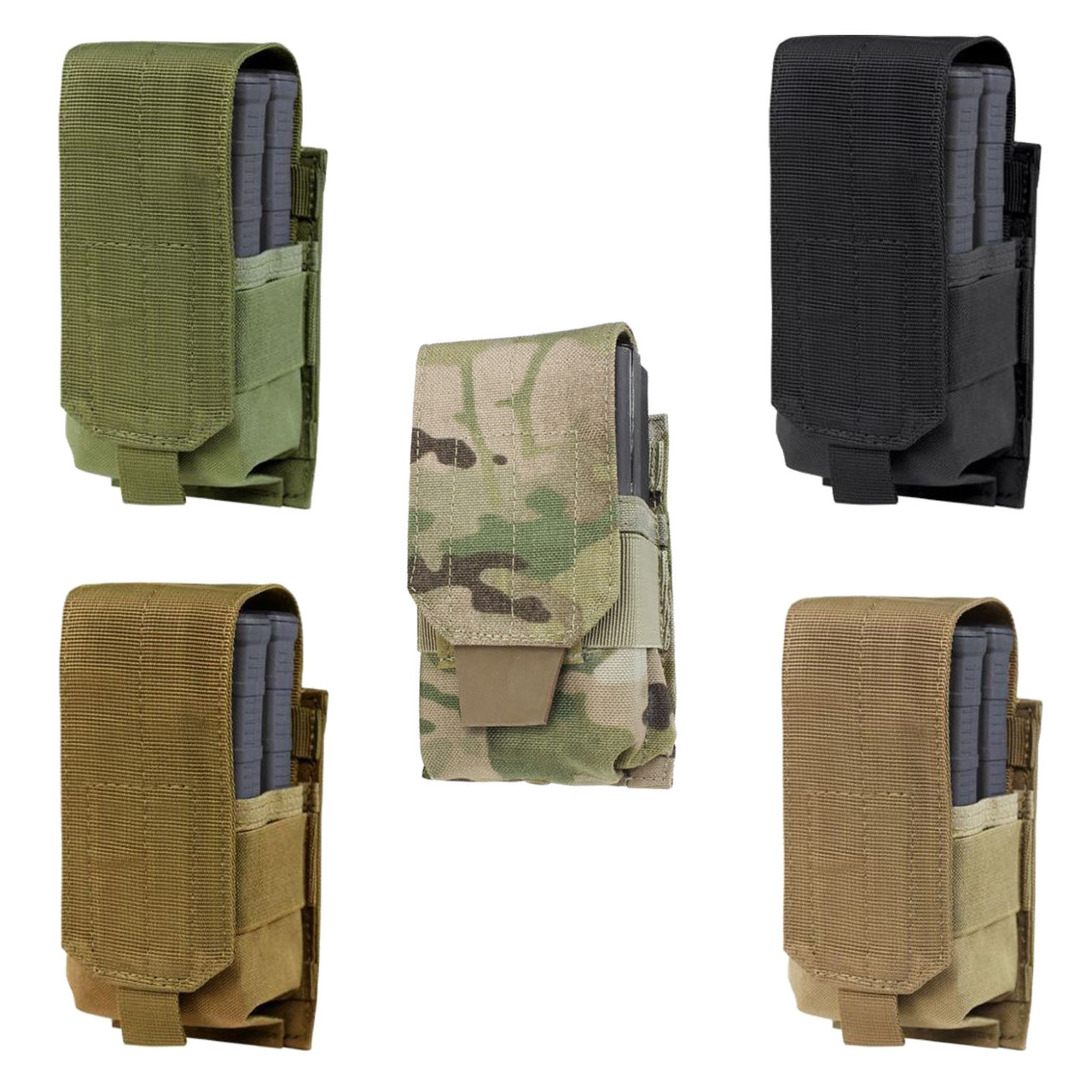 OD GREEN MOLLE Tactical .308 or 7.62 Single Rifle Magazine Pouch 