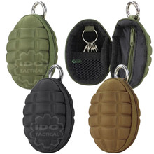 Condor 221043 Grenade Zippered Keychain Coin Pocket Pouch- OD Green/ Black/ Coyote Brown