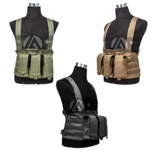 Gryffon 90101 Golem Molle Tactical Chest Rig with 3 magazine pouches- OD Green/ Black/ Tan
