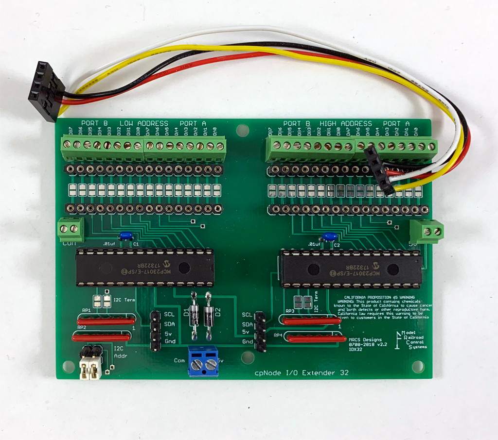 IOX32 Version 2.3 - 32 line i/o expander - Model Railroad Control