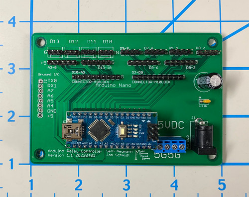 Arduino Relay Breakout for Arduino Nano Assembled and tested with Nano