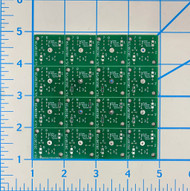 Panel of 16 signal bases for Showcase Miniature Signals, pads for limiting resistors on the power leads 