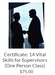 Certificate: 14 Vital Skills for Supervisors