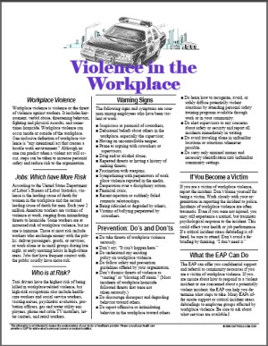E011 Preventing Violence in the Workplace