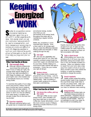Image for How to Stay Energized at Work