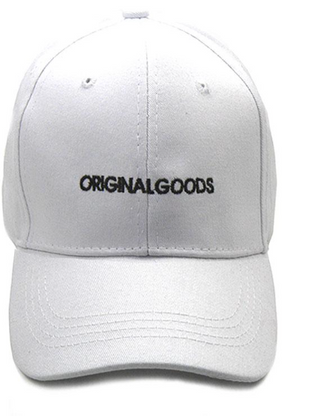 Original Goods ! Ball cap. Cotton in white . Available in black - See black