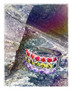 Isn't there always a rainbow after the rain?  We call this one our rainbow. It is brilliant with color and archs in that fashion of a rainbow. it's a  Round Cut Amethyst & Garnet & Peridot Gemstone Silver ring that can be worn on any finger .let it bring you light and happiness each time you were it.