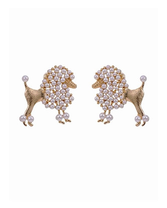 Posh POMP'd poodle earrings! These are Boujee in the most fabulous way! wear them dressy or to dress up ANY outfit! Great with jeans and a cami! 