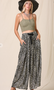 Khaki Days Animal print wide leg pants featured in an easy, lightweight fabric.