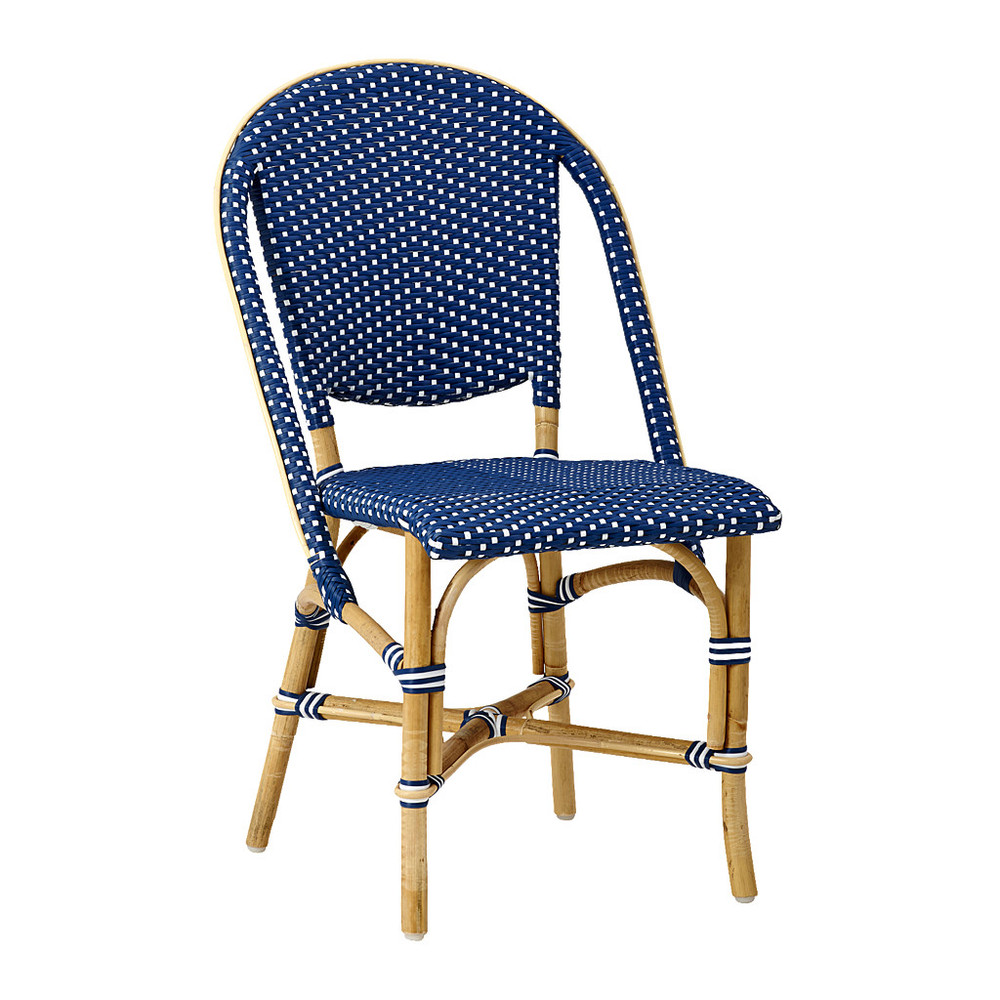 Sofie Side Chair Navy Blue With White Dots Bistro Patio Furniture