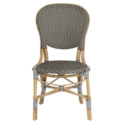 Isabell Outdoor Bistro Side Chair in Cappuccino front