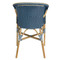 Madeleine Arm Chair, Navy Blue with White Dots - Back