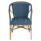 Madeleine Arm Chair, Navy Blue with White Dots - Front