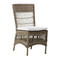 Marie Side Chair, Antique Brown with White Cushion