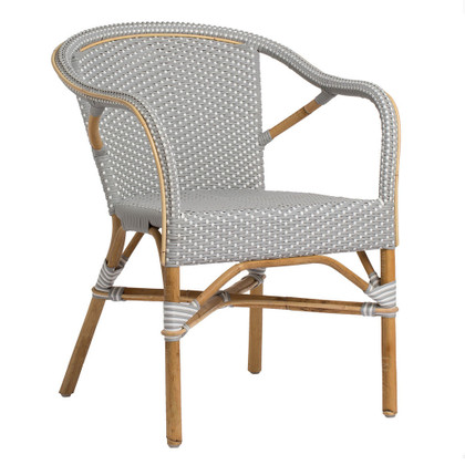 Madeleine Arm Chair, Grey with White Dots