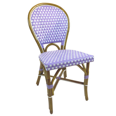 Trocadéro Rattan Chair - Lilac/White (Set of 2)