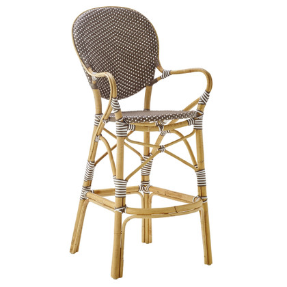 Isabell Bar Stool - Cappuccino with white dots
