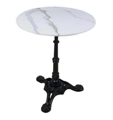 24" Ceramic Table with Retro Base 