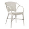 Valerie OUTDOOR Arm Chair by Sika White with Cappuccino Dots