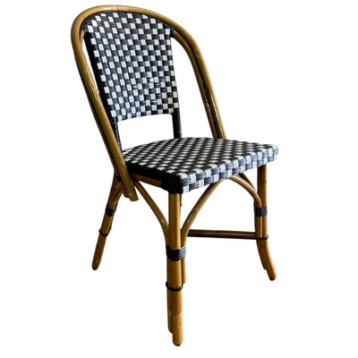 St Germain bistro chair black/white check pattern