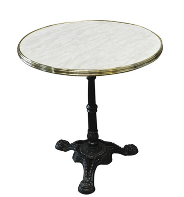 28" Werzalit bistro table w/cast iron base