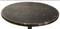 28" Werzalit top with 4-Prong  Base. Marquina black marble looking top in melamine with chrome rim.