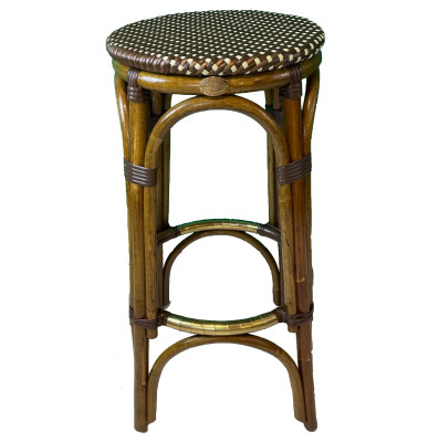 Backless rattan stool