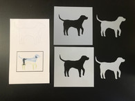 Dog Stencil & Stamp Thru Set