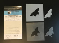 Butterfly Stencil & Stamp Thru Set