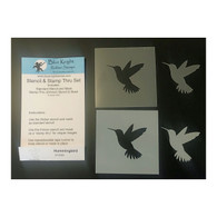 Hummingbird Stencil & Stamp Thru Set