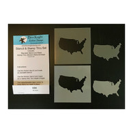 States Stencil & Stamp Thru Set