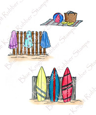 Beach boards and Towels