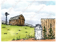 Milk Can and Barn