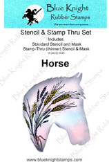 Horse Stencil & Stamp Thru Set