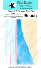 Beach Stencil & Stamp Thru Set