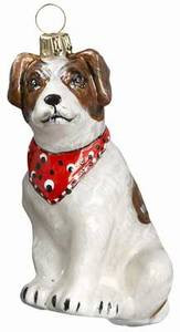 Jack Russell Terrier with Bandana Dog - Joy To The World Ornament