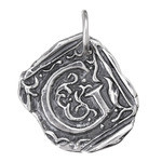 Waxing Poetic Sterling Silver Square Insignia Charm 'G'