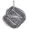 Waxing Poetic Sterling Silver Square Insignia Charm 'N'