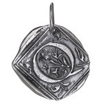 Waxing Poetic Sterling Silver Square Insignia Charm 'Q'