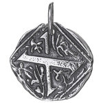 Waxing Poetic Sterling Silver Square Insignia Charm 'X'