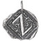 Waxing Poetic Sterling Silver Square Insignia Charm 'Z'
