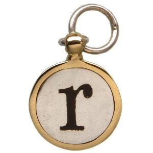 Waxing Poetic Silver Charm Round 'l' Monogram