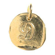 Waxing Poetic Gold Charm 'F' Baby Insignia
