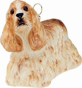 Cocker Spaniel Blond Dog - Joy To The World Ornament