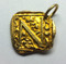 Waxing Poetic Gold Square Insignia Charm 'N'