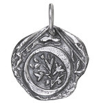 Waxing Poetic Sterling Silver Square Insignia Charm 'O'