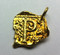 Waxing Poetic Gold Square Insignia Charm 'P'