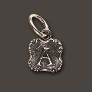 Waxing Poetic Silver Charm 'I' Crest Insignia