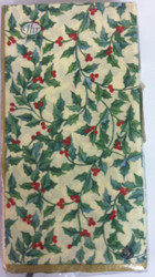 Ideal Home Range Cream Holly Garland Paper Guest Towels